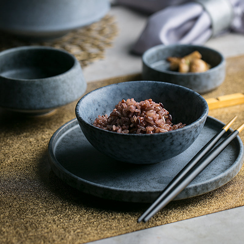 Indigo Ceramic | Plate & Bowl Set